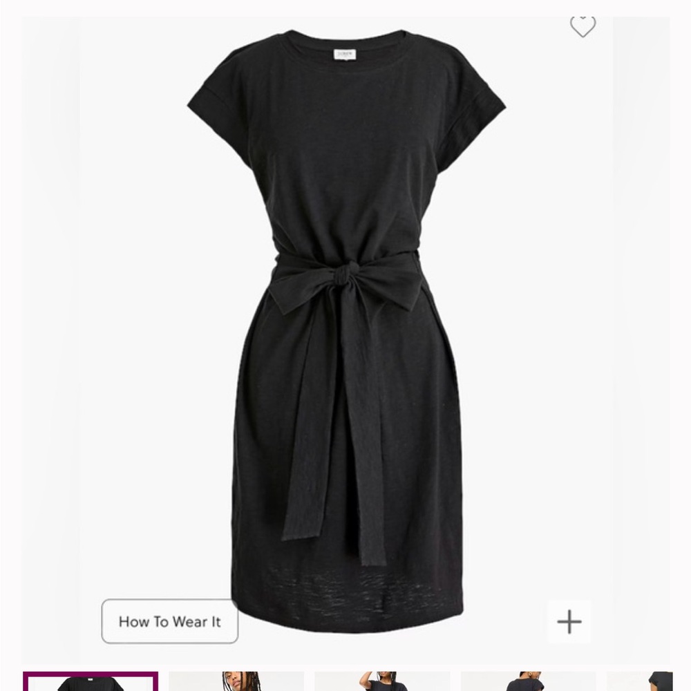 Cute tie front black dress